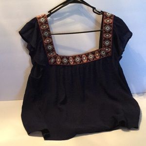 Xhileration square neck top size a Large